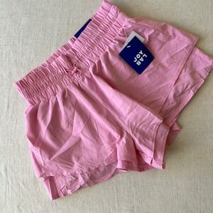 JoyLab Womens High-Rise Shorts Bonbon Pink Smocked Waist Side Pockets XS NWT